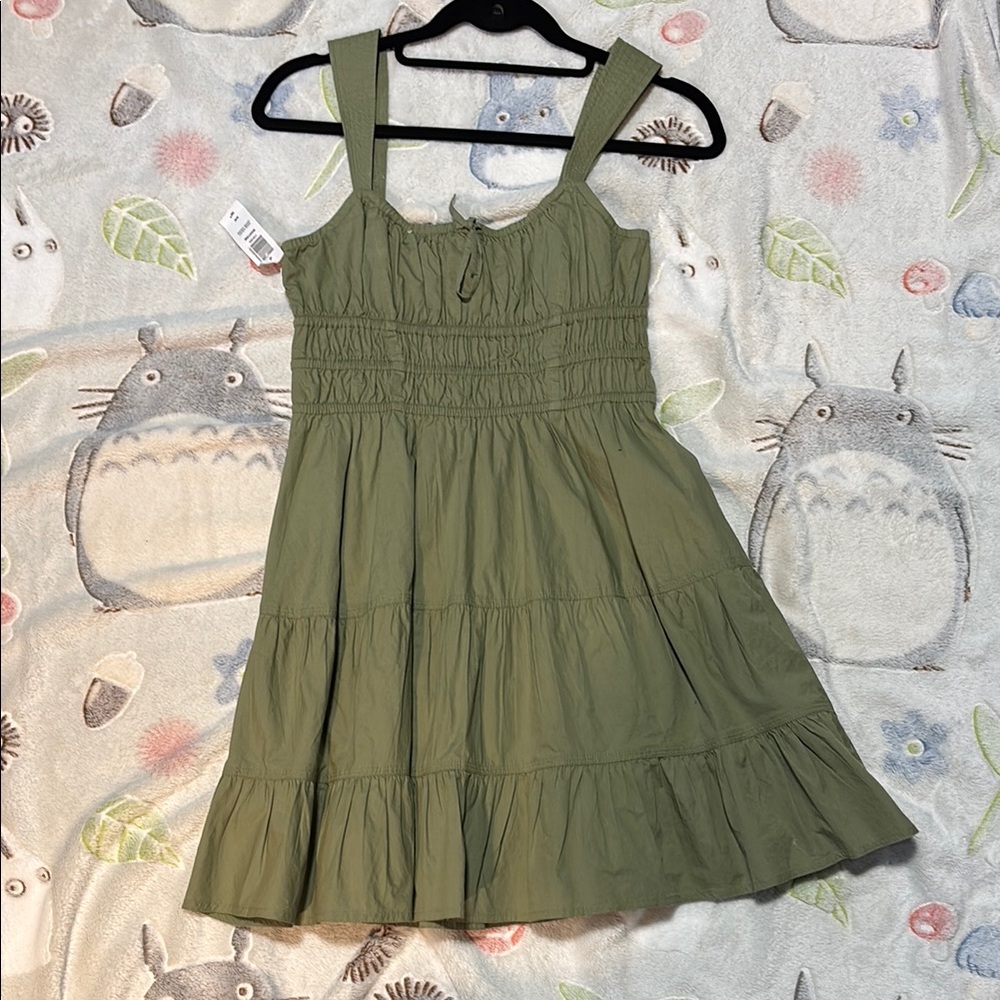 Sunday Best Green Ruffled Tiered Sundress